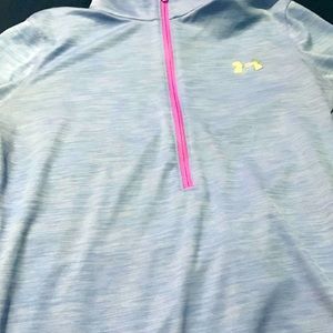 Blue purple with a purple pink zipper athletic jacket